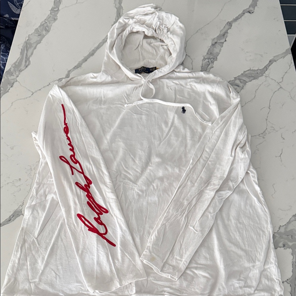 Polo by Ralph Lauren XXL White T-shirt Hoodie